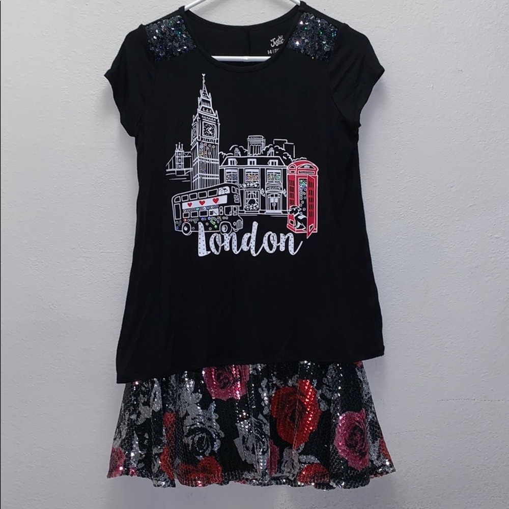 📍London Top and matching Skirt- Girls📍